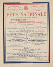 Fête nationale 14 juillet 1906 : affiche Imprimerie Veuve Félix Guy et compagnie, (94 x 130).