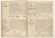 Acte de naissance de PITSCHAU Joséphine Françoise Elisabeth (03 février 1917), Acte de naissance de LÉARD Madeleine Blanche Henriette (08 février 1917), Acte de naissance de DESLOGÉS Yvonne Henriette Blanche Marguerite (09 février 1917), Reconnaissance de DE BEAUNAY Germaine Françoise (12 février 1917), Reconnaissance de DE BEAUNAY Gérard Laurent Alexis (12 février 1917).