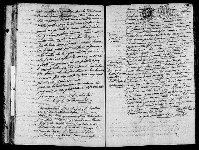 Acte de naissance de CHOLET Louis Damien (20 novembre 1793),acte de naissance MABILLE Jean François Martin enfant naturel (21 novembre 1793).