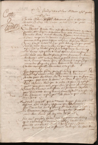 Registre des délibérations du conseil de Ville (22 janvier 1682 - 15 novembre 1694).