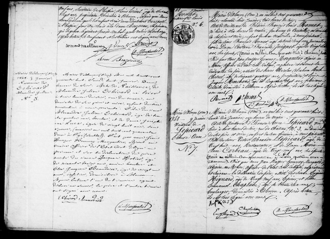 Registre des actes de naissance et adoption (1848).