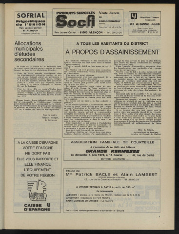 Alençon Notre Cité, journal des habitants de la Ville et des communes périphériques n°12 (mai 1978).