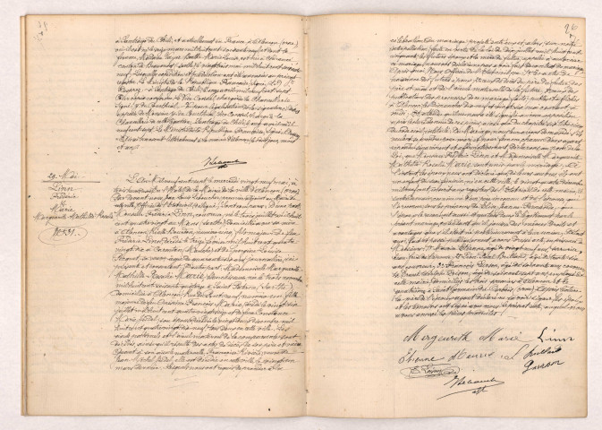 Transcription de L'acte de mariage de VAYER Marcel et VAYER Berthe (21 Mai 1907), Acte de mariage de VAYER THUILLIER Marcel Félix et de VAYER JOUSSELIN Berthe (26 Août 1889), LINN Frédéric et MARIE Marguerite Mathilde Rosalie (29 Mai 1907)