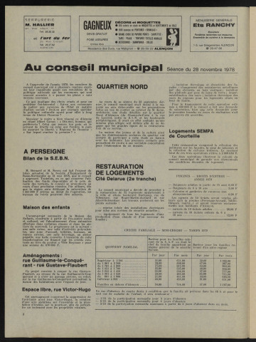 Alençon Notre Cité, journal des habitants de la Ville et des communes périphériques n°17 (décembre 1978).