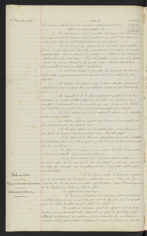 Rue du 49éme mobiles, crédit pour l'ouverture de la Rue d'accès à l'hôtel des postes avec l'établissement d'un square en bordure, mémoire de travaux et fournitures, autorisation de paiement. Aménagement Halle aux Toiles et Halle aux Blé en salle des fêtes, mémoires de travaux et fournitures, autorisation de paiement crédit supplémentaire