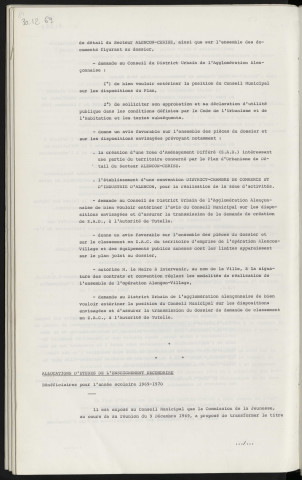 Urbanisme, secteur Alençon Cerisé, plan d'urbanisme en détail, création d'une Z.A.D., création d'une Z.A.C.