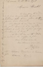 Foire de la Chandeleur (1880-1884), demandes de boutiques sous la coupole de la Halle au Blé, sur la place d'Armes : états nominatifs, correspondance, flyers, plans, mémoires.