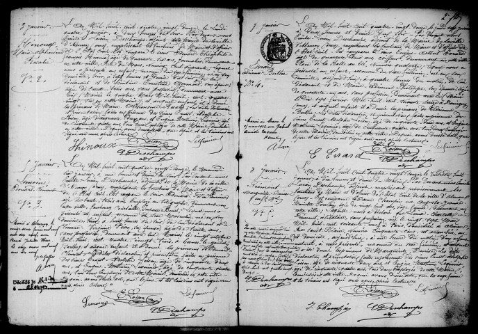 Registre des actes de naissance et adoption.