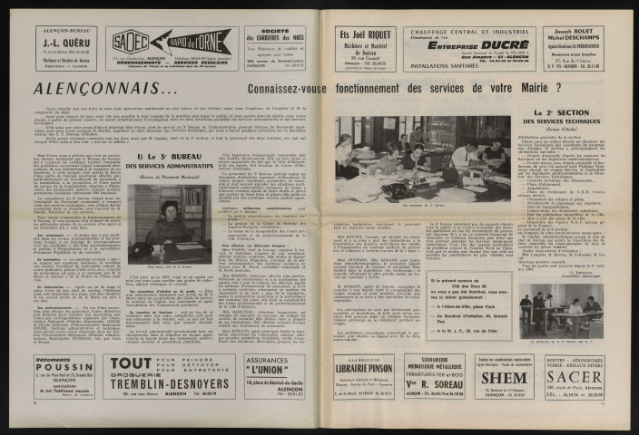 Cité des Ducs, bulletin municipal officiel de la Ville d'Alençon et des communes périphériques n°14 (octobre-novembre 1968).