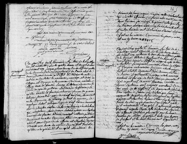 Acte de naissance de DESCHAMPS Jean André Marie (31 octobre 1794),acte de naissance de MEURGER Louise Eugénie (2 novembre 1794),acte de naissance de ARAGON Edouard Auguste (3 novembre 1794).