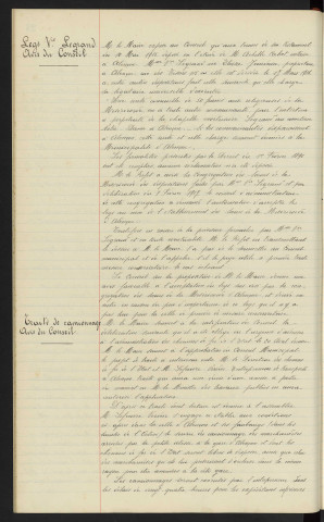 Legs Veuve LEGRAND née JOURVAIN Eloisa propriétaire 115 Rue des Tisons, Notaire Mr Achile CABOT, avis du conseil. Traité de camionnage, entrepreneur de transports Alençon Mr LEFEIVRE VERVIER, avis du conseil