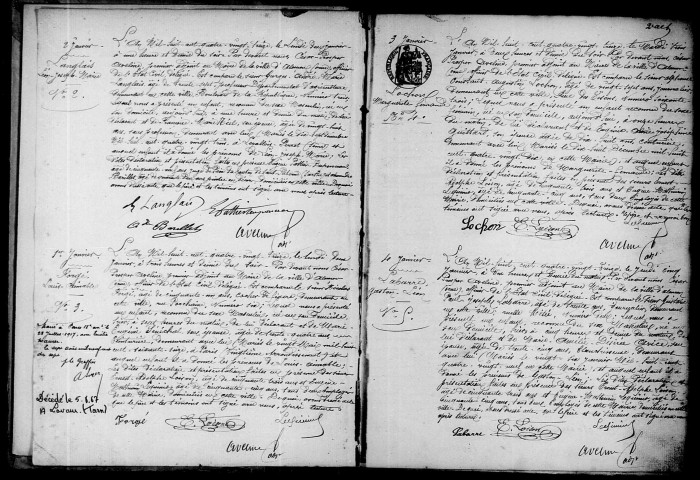 Registre des actes de naissance et adoption.