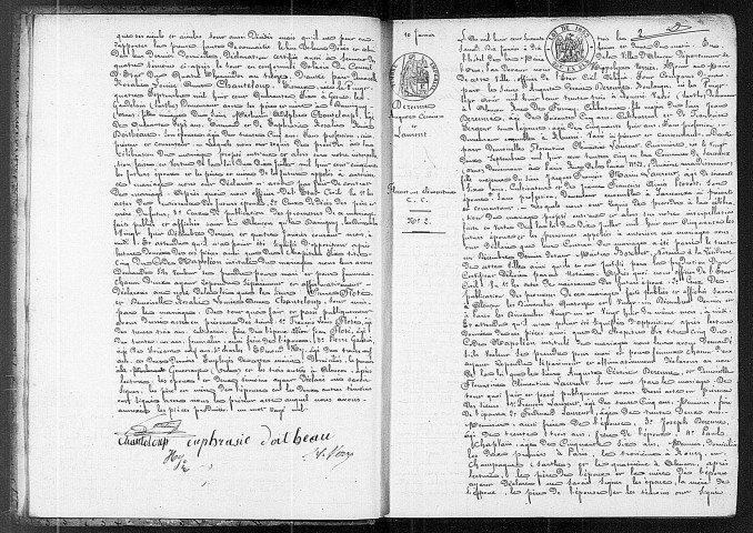 Registre des actes de mariage (1863).