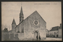 Saint-Germain-du-Corbeis (Orne), L'église, carte postale ancienne noir et blanc n°113, N.D, phot, (date d'utilisation : 08 octobre 1915), (14x9), acquisition 2021, AMA.