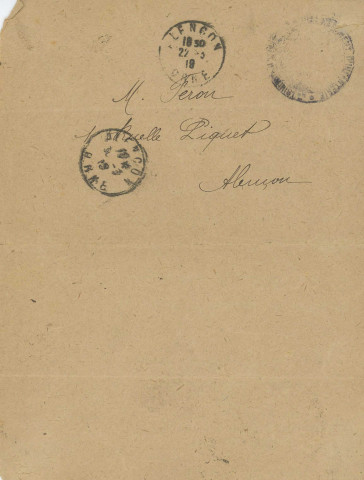Demande de majoration de Pécule (29 mars 1919).