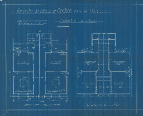 permis de construire n°2, Construction d'une maison d'habitation Route du Mans Alençon, (date de décision : 01/01/1926), (auteur du projet, architecte : JULIOTTE).