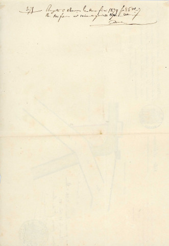 Lavoir de l'Asile, cession d'un terrain appartenant à l'asile d'aliénés départemental à la Ville d'Alençon pour son établissement (1877-1878) : acte de cession, plans, devis estimatif, notes, pétition des habitants des Rues de Candie, des Promenades, de Bretagne, Jullien et de l'Asile.