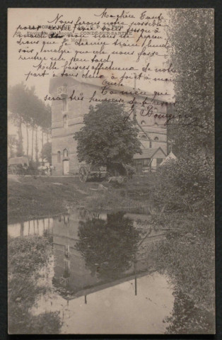 La Normandie, Environs d'Alençon, Condé sur-Sarthe (Orne), Le Moulin, carte postale ancienne noir et blanc n°59, la C.P.A. (Date d'utilisation : 20 mai 1904), (14x9), AMA.