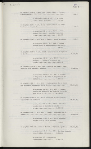 Finances, autorisations spéciales.