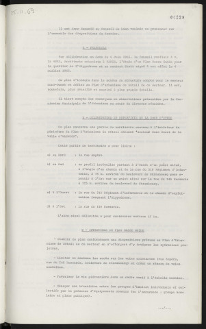 Urbanisme, secteur Nord-Ouest, plan masse guide du quartier sous-secteur de la Croix Mercier, plan de masse guide du quartier sous-secteur de l'hippodrome.