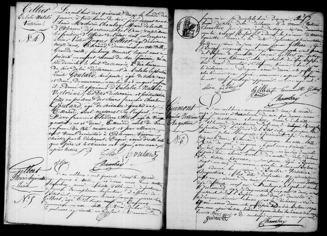 Registre des actes de naissance et adoption (1842).