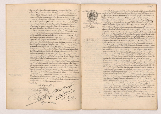 Acte de mariage de BARBÉ Charles Albert Honoré et PECQUENARD Angèle Clémentine Alphonsine (17 Octobre 1908), BIDOUËT Maurice Constant Jacques et AVELINE Suzanne Joséphine (20 Octobre 1908).