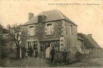 Saint-Didier-sous-Ecouves (Orne), la maison Romain, carte postale ancienne noir et blanc, éditeur Romain, (Date d'utilisation : 9 janvier 1912), (14x9), AMA.