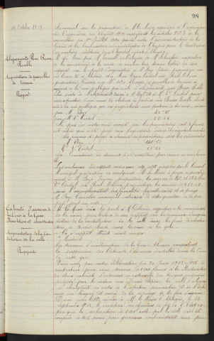 Hôpital mixte d'Alençon, traitement des malades militaires, Appendice à la convention du 1er juillet 1890 : Communication. Alignements rue Basse Ruelle, acquisition de parcelles de terrain : Rapport. Cabinets d'aisance de la cour de la Gare, démolition et reconstruction, augmentation de la contribution de la ville : Rapport