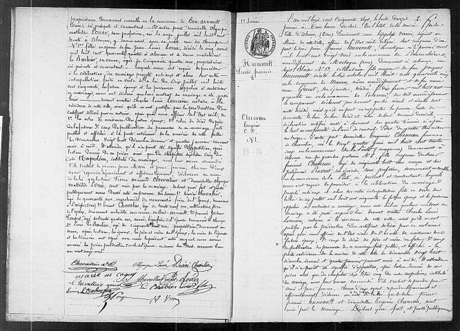 Registre des actes de mariage (1857).