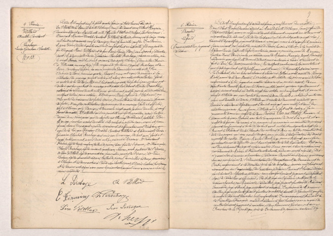 Acte de mariage de VÉTILLARD Anatole Constant veuf VIVIER et PERSEHAYE Louise Gérasime Charlotte (04 février 1909), Transcription d'un jugement de divorce de BESNARD et LEFROID (06 février 1909).