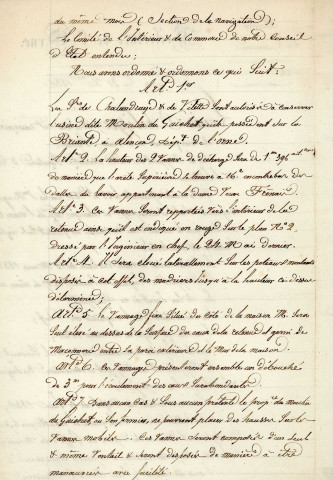 Rivière de la Briante, règlement d'eau sur la retenue des eaux du Moulin du Guichet (1825-1835) : arrêté, correspondance, pétition