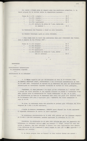 Assurances, police incendie, avenant de révision. Redevances, distributeurs automatiques de carburants liquides, modification de la redevance.