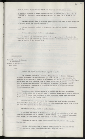 Cantines scolaire, modification du tarif. Assainissement, convention avec la commune de Saint paterne, transit de traitement des eaux usée.