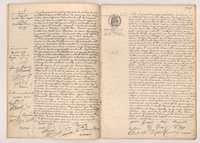 Acte de mariage de PIQUOT Aristide Pierre Auguste et DUBOIS Madeleine Adrienne (14 septembre 1910), Acte de mariage de ROYER Auguste Alphonse Emile et MARAIS Jeanne Antoinette divorcée de DUPONT (17 septembre 1910).