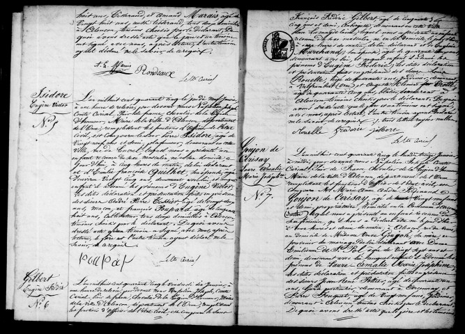 Registre des actes de naissance et adoption (1845).