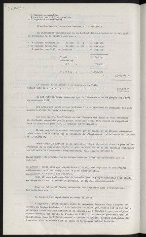 Quartier de Perseigne, avant-projet du groupe scolaire n°2.