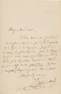 Lettre autographe signée de l'écrivain Amédée de Rolland à l'acteur Adolphe Laferrière [1863] .