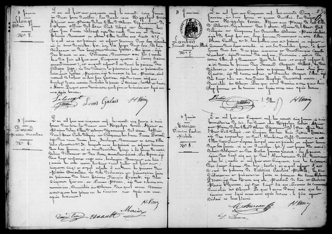 Registre des actes de naissance et adoption (1859).