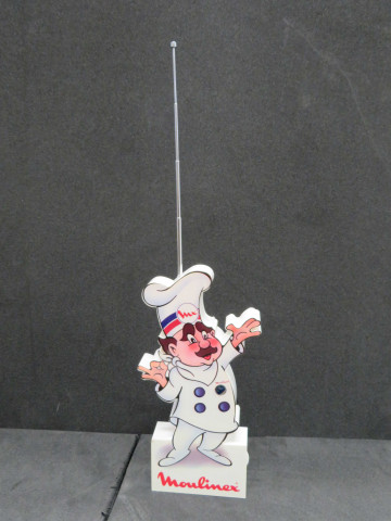 Radio fm portable Moulinex, chef cuisinier, (plastique, métal), Alençon Moulinex, don de l'association Moulinex Jean Mantelet.