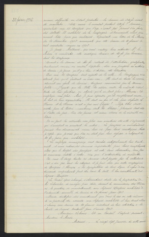 Cotisation des sapeurs pompiers à la société de secours mutuels, perte de rentes, observation de M. LEBOUCHER. Hommage à M. CREDOLAT MAYMAC juge de paix, observation de M. LEBOUC