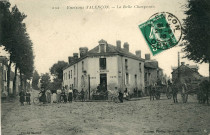 Environs d'Alençon (Orne), (Saint-Germain-du-Corbéïs), La Belle Charpente, carte postale ancienne noir et blanc n°202, cliché Martin, Peslier-Greslebin édition, Alençon, (Date d'utilisation : 29 septembre 1910), (14x9), AMA.