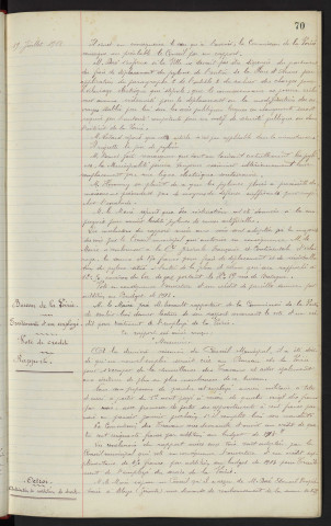 Eclairage électrique, pylônes en fer : Rapport. Bureau de la voirie, traitement d'un employé, vote de crédit : Rapport. Octroi : autorisation de restitution de droits