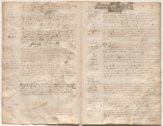 Paroisse Notre-Dame, registre des baptêmes, mariages et inhumations (3 janvier 1693-23 janvier 1694).