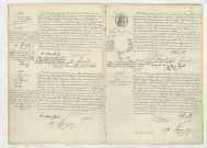 Acte de naissance de LEROUX SORIN Daniel Martin (30 juin 1909),acte de naissance de ONFRAY Alice Fernande enfant naturel (30 juin 1909),acte de naissance de LORET Robert Edouard Louis (1er juillet 1909),reconnaissance de LEGROS Georgette Marie Raymonde (2 juillet 1909)