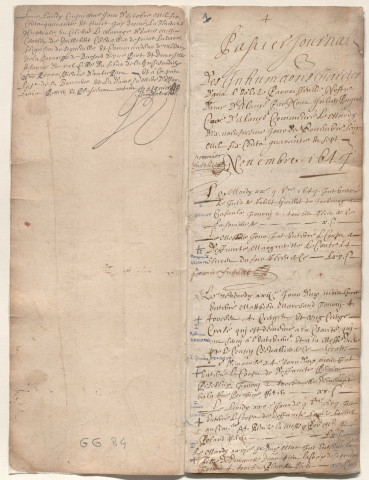 Paroisse Notre-Dame, registre des inhumations (21 octobre 1646 - 4 août 1652).