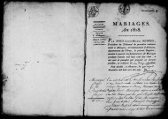 Registre des actes de mariage (1818).
