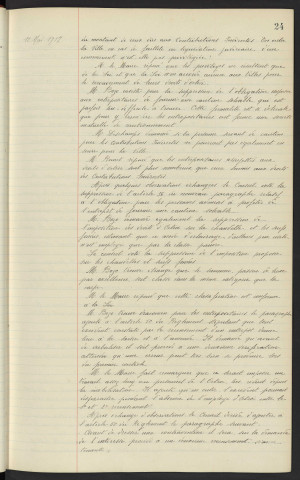 Octroi, révision du règlement, tarif d'Octroi, rapport