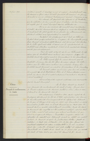 Entretien des biens communaux et travaux de construction d'écoles Rue du Docteur Becquembois, Rue de l'Asile, Rue Lallemand, marchés M. Mme Berthelot et FOLIN entrepreneurs mobilisés, expert géomètre M. DENEUSE, demande de résiliation de contrat. Octroi, entrepreneur M. PRADO, travaux des bâtiments de la gare, demande de remboursement des droits
