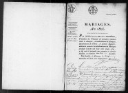 Registre des actes de mariage (1825).