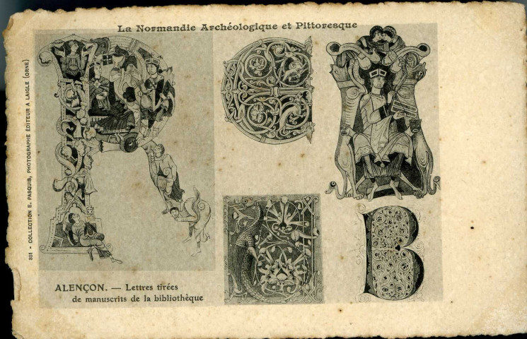 Alençon, Château des Ducs d'Alençon, la Tour couronnée, carte postale, noir et blanc, ND Phot, (1909), (9x14), n°56, recto.
